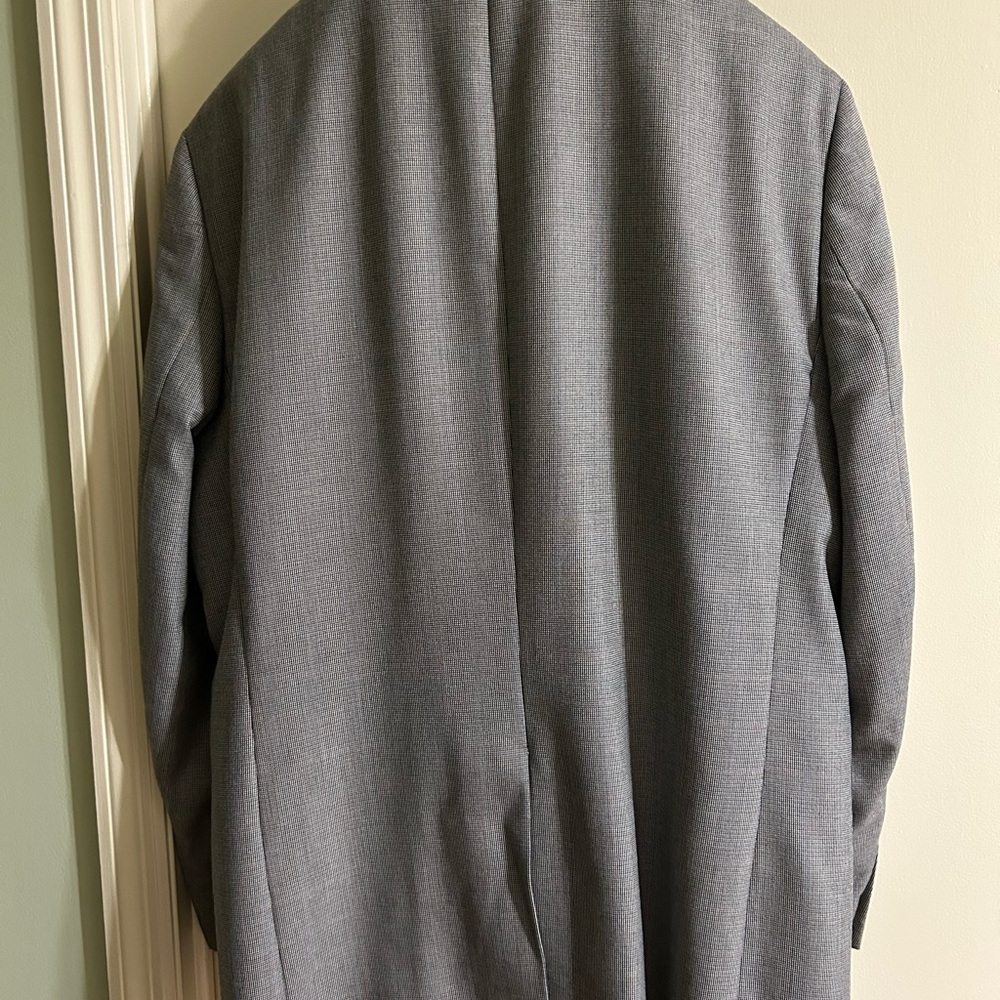 Men's Black & White Suit Jacket - Classic Single-Breasted Blazer - Picture 2 of 5